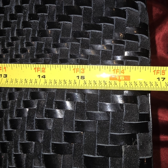 Cole Haan Black Genvieve Suede & Patent Medium Handbag - Picture 3 of 12